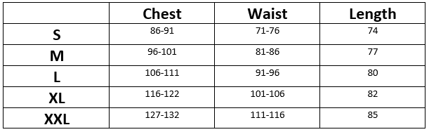 Men's Shirt Size Chart